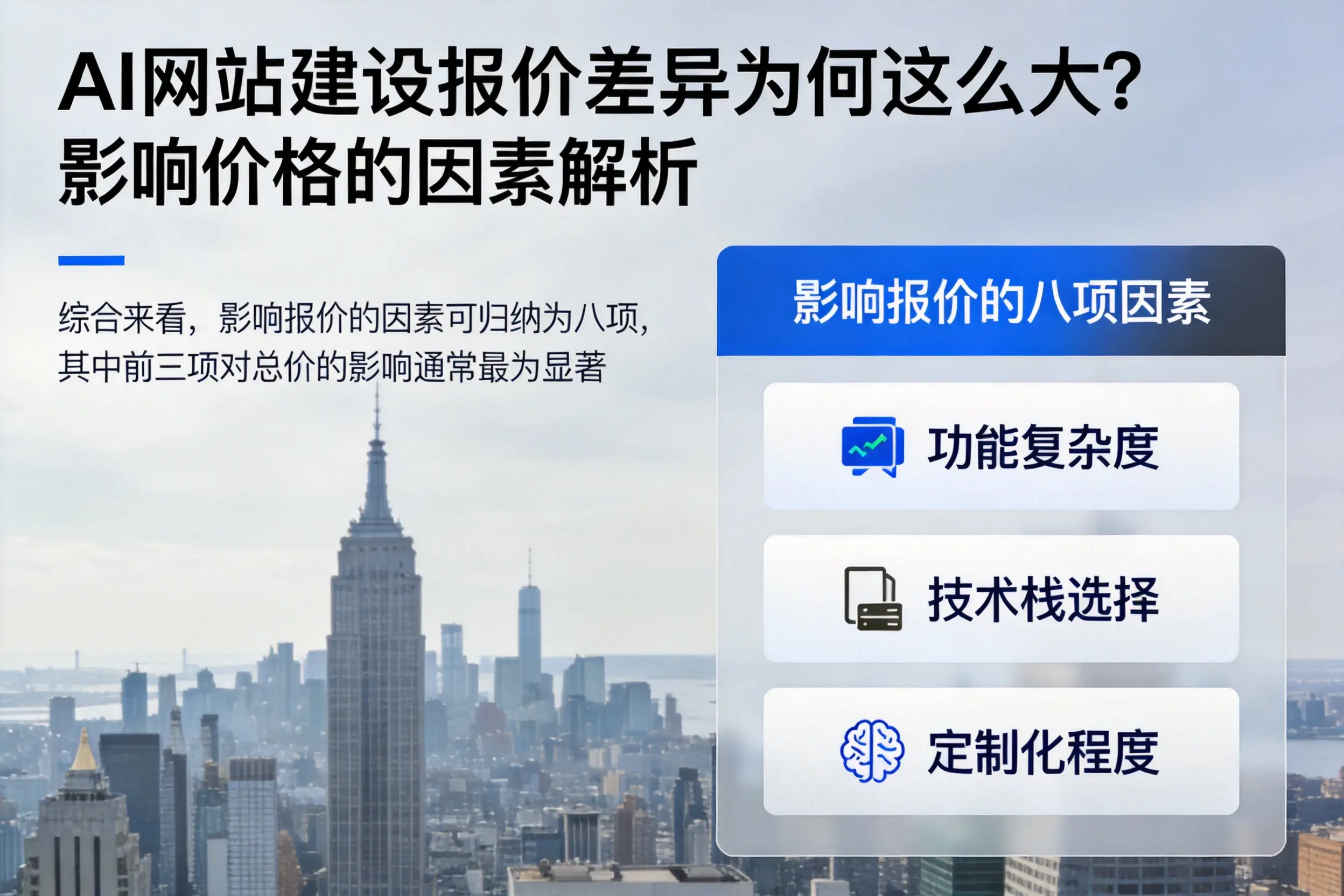 日喀则AI网站建设报价差异为何这么大？影响价格的因素解析