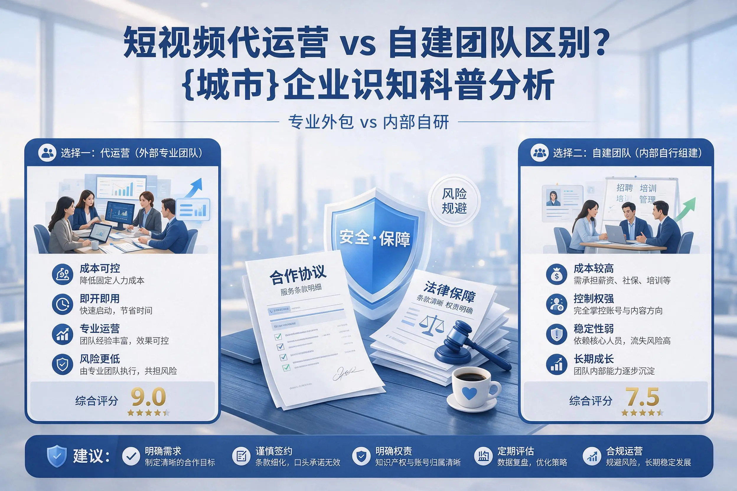 短视频代运营与自建团队区别？日喀则企业认知科普分析