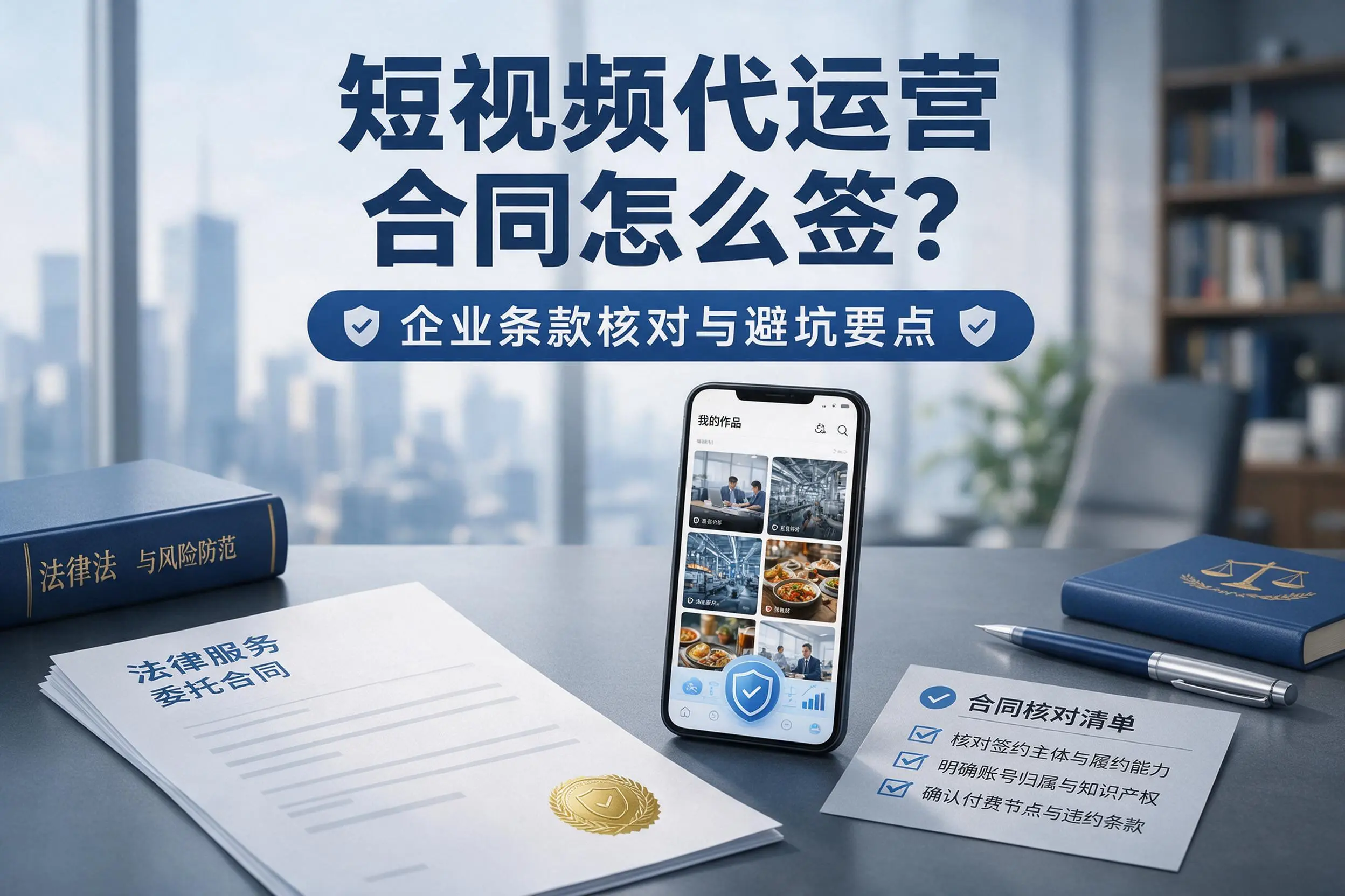 短视频代运营合同怎么签？日喀则企业条款核对与避坑要点