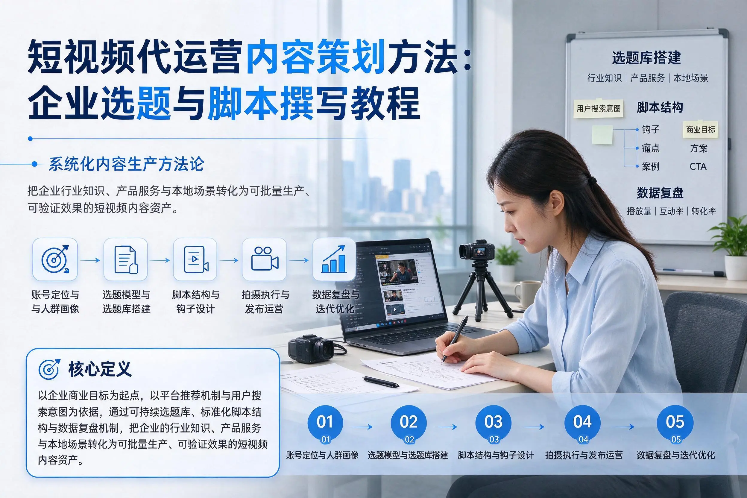 短视频代运营内容策划方法:日喀则企业选题与脚本撰写教程