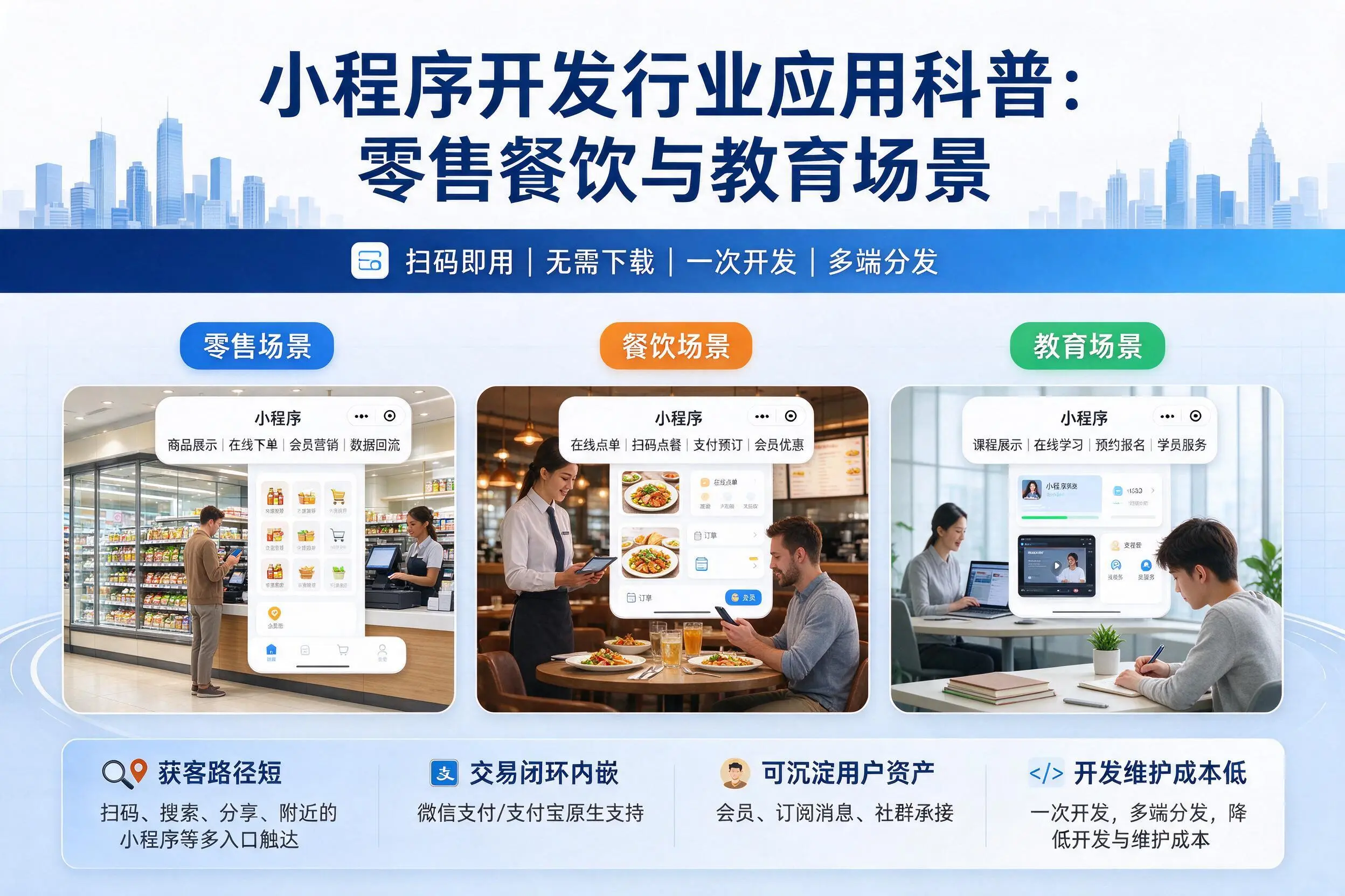 日喀则小程序开发行业应用科普：零售餐饮与教育场景