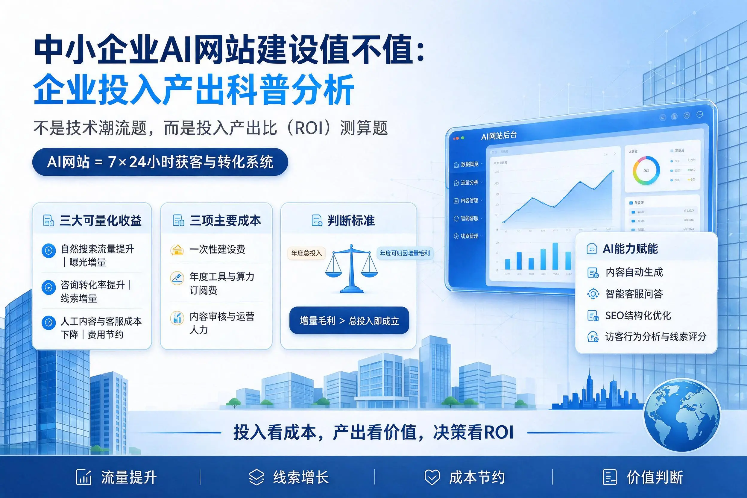 中小企业AI网站建设值不值：日喀则企业投入产出科普分析
