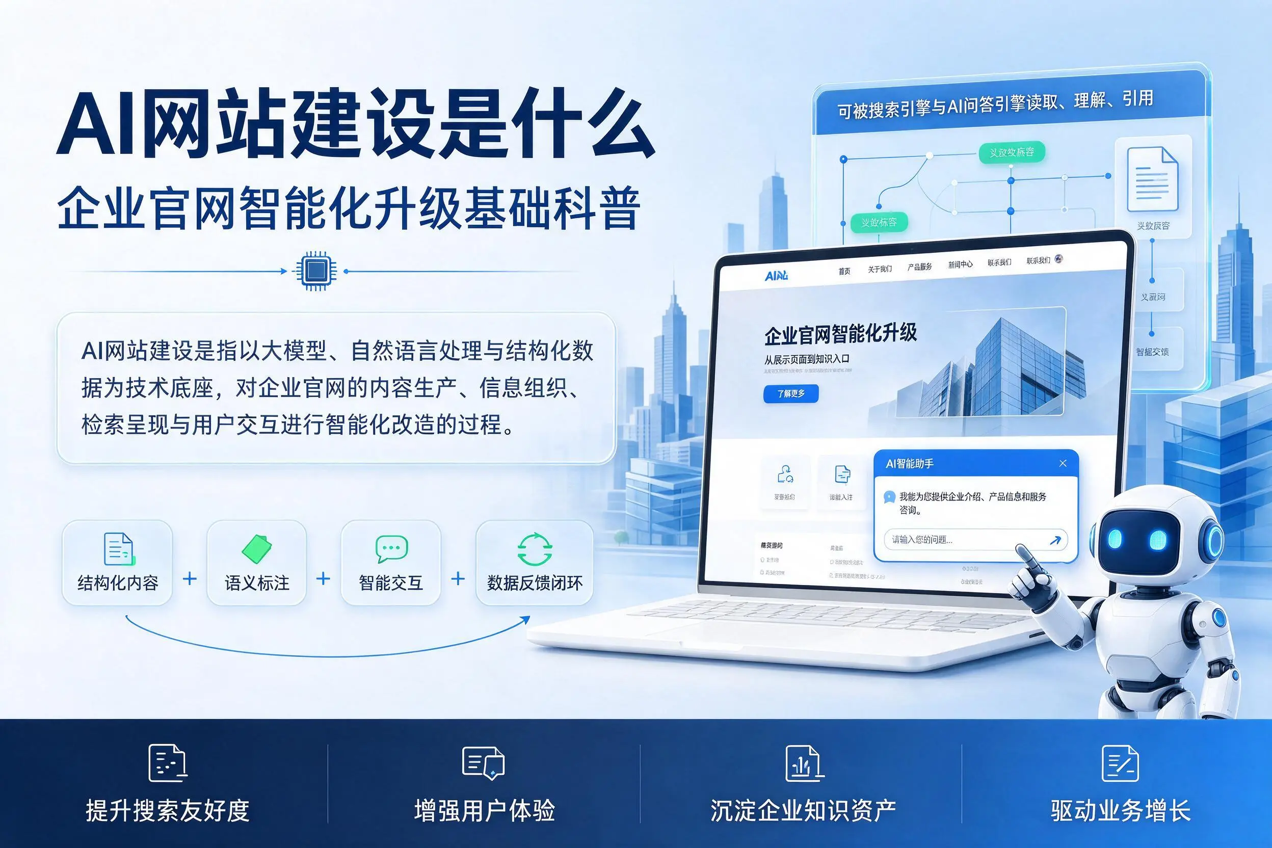 AI网站建设是什么:日喀则企业官网智能化升级基础科普