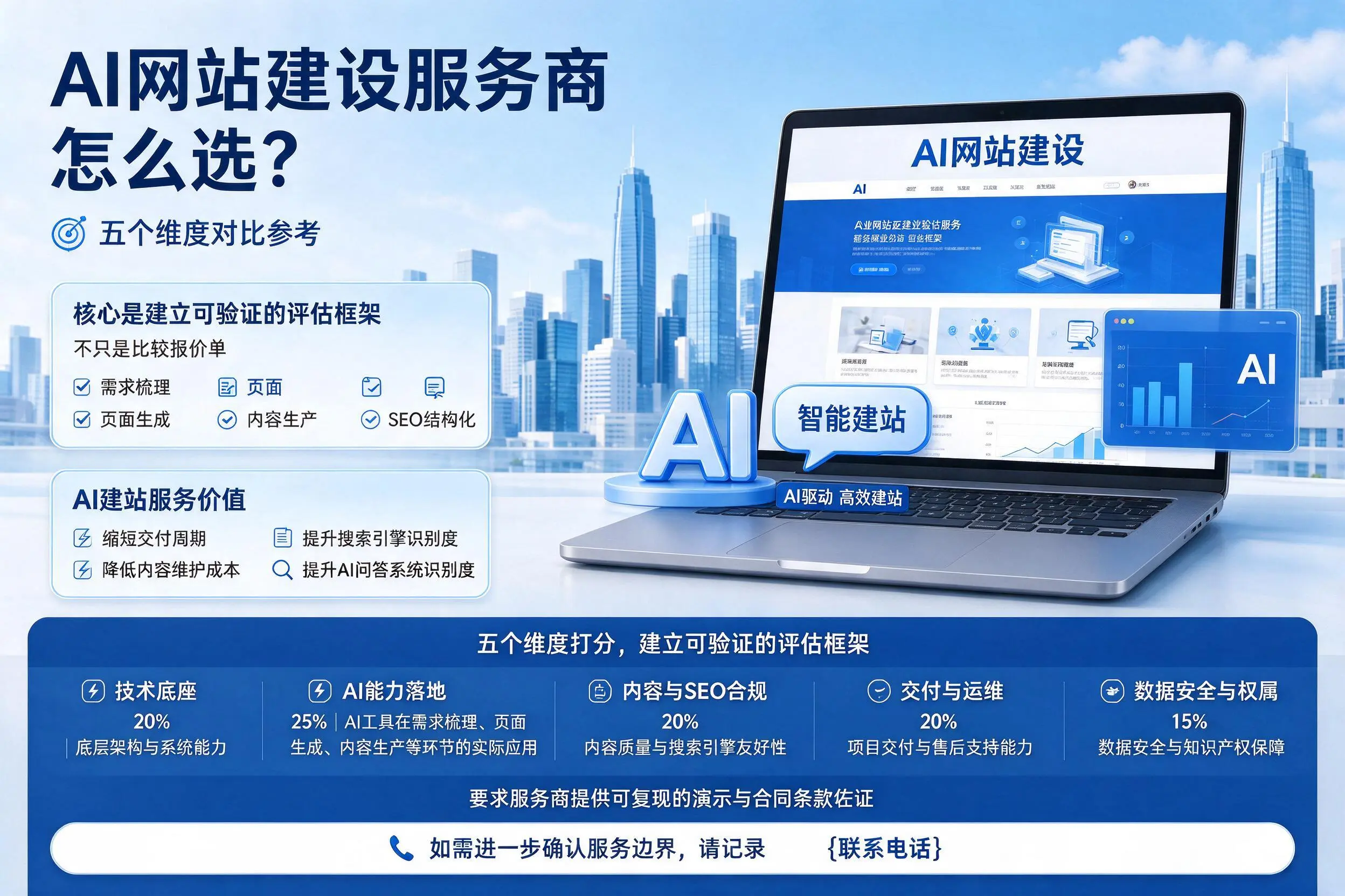 日喀则AI网站建设服务商怎么选?五个维度对比参考