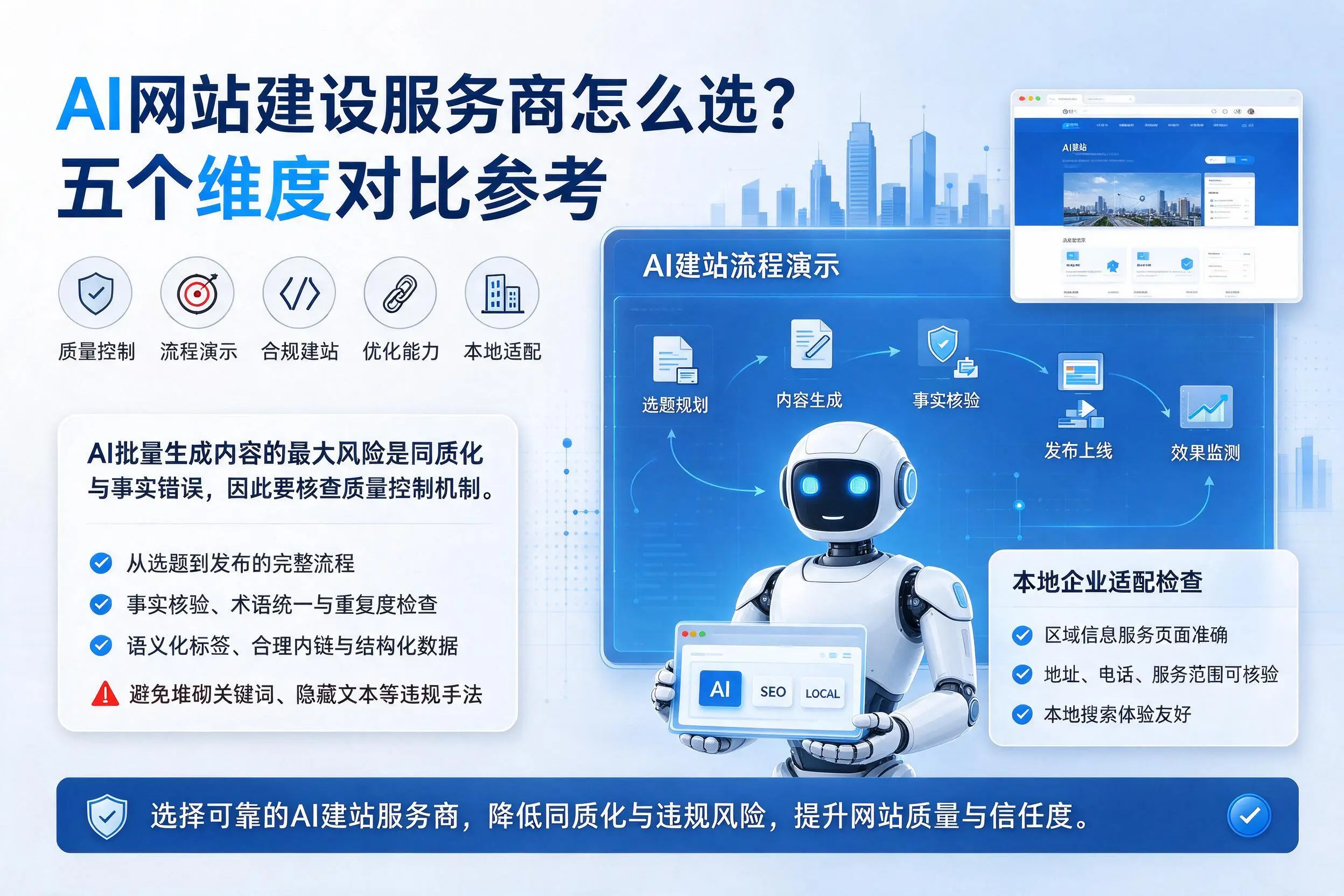 日喀则AI网站建设服务商怎么选?五个维度对比参考