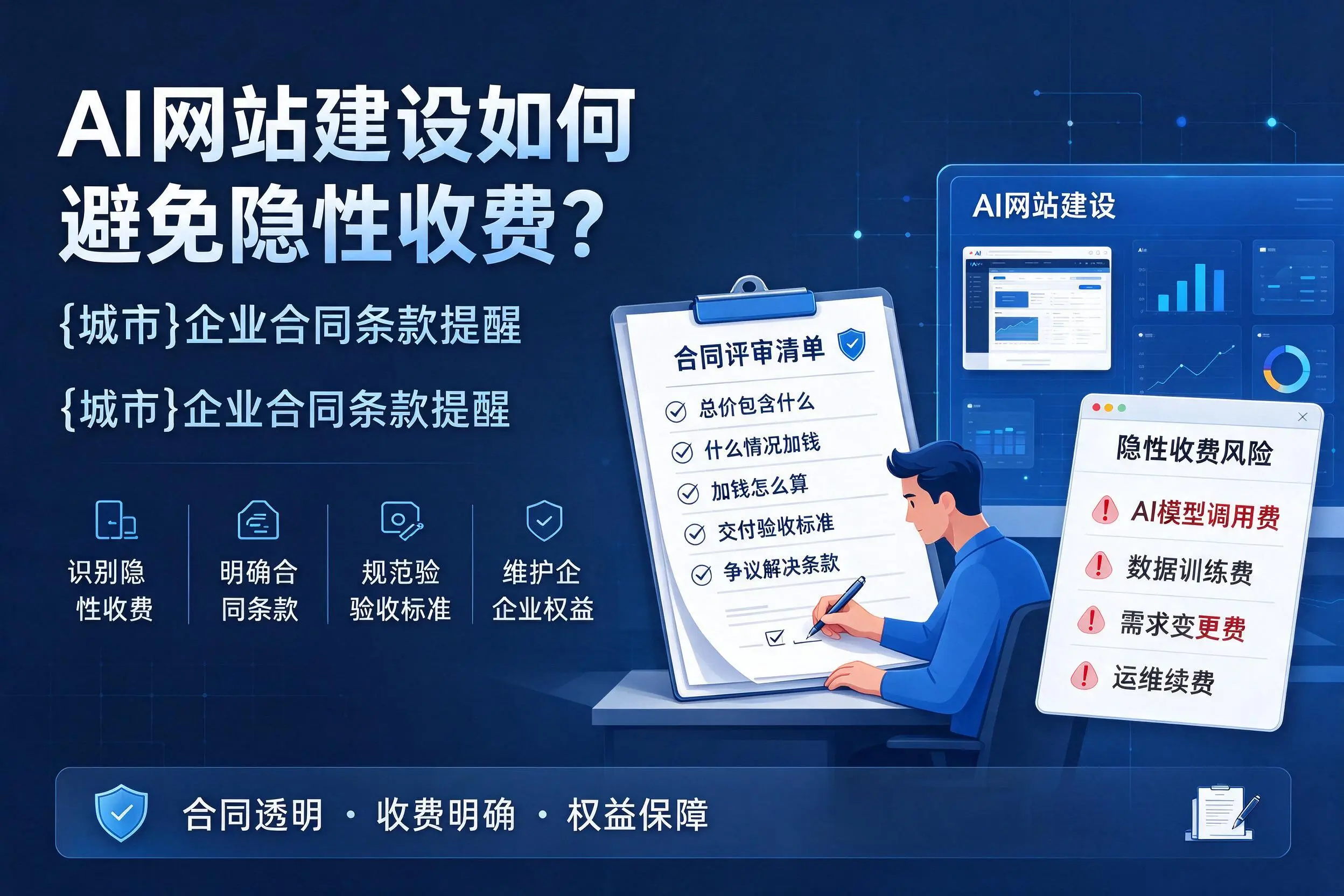 AI网站建设如何避免隐性收费?日喀则企业合同条款提醒